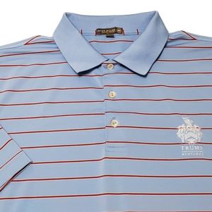 Peter Millar Summer Comfort Trump Golf Scotland Men's Polo Size XL
